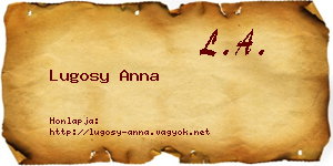 Lugosy Anna névjegykártya